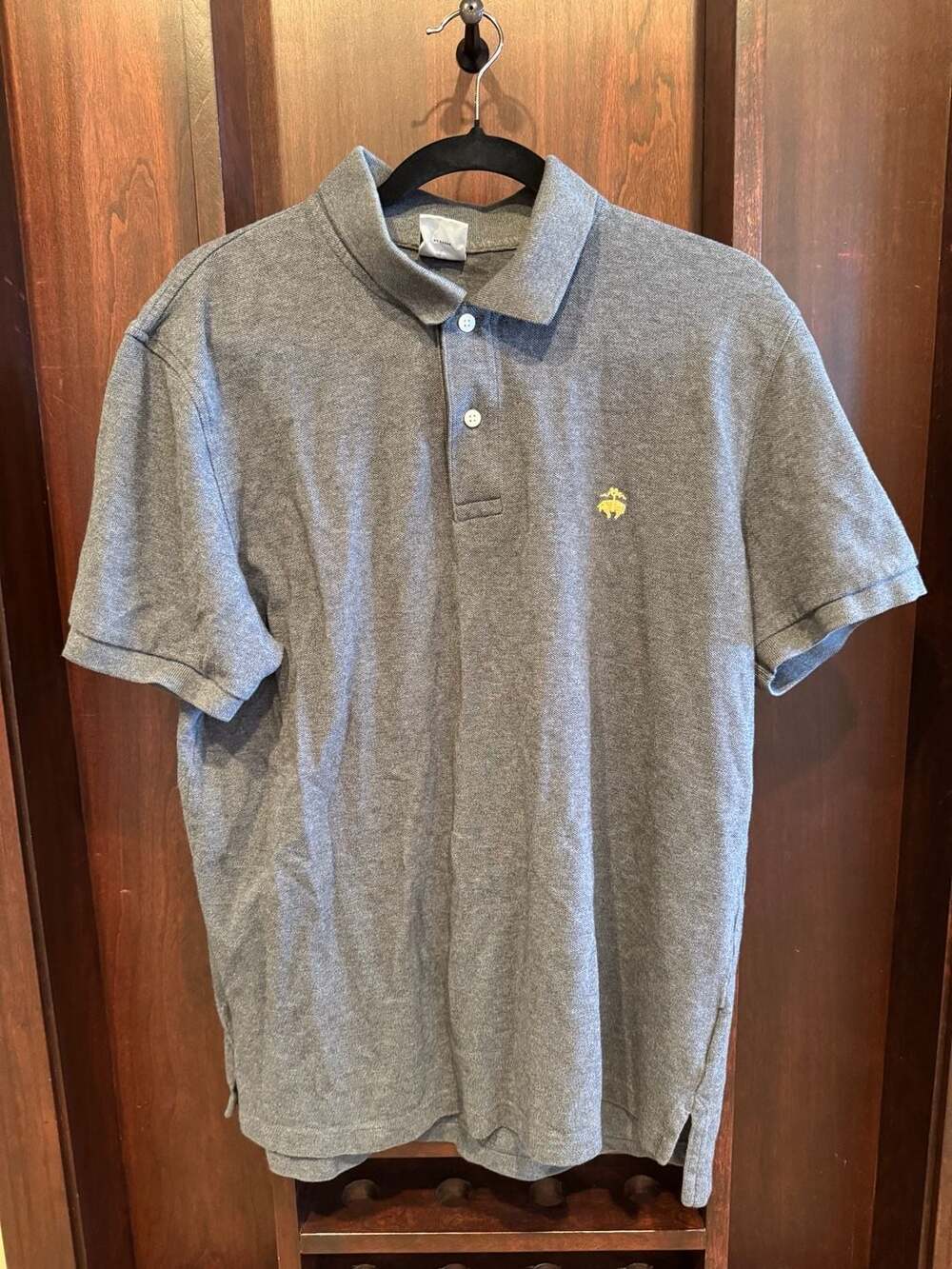 Brooks Brothers 1818 Performance Polo Shirt Gray Slim Fit XL